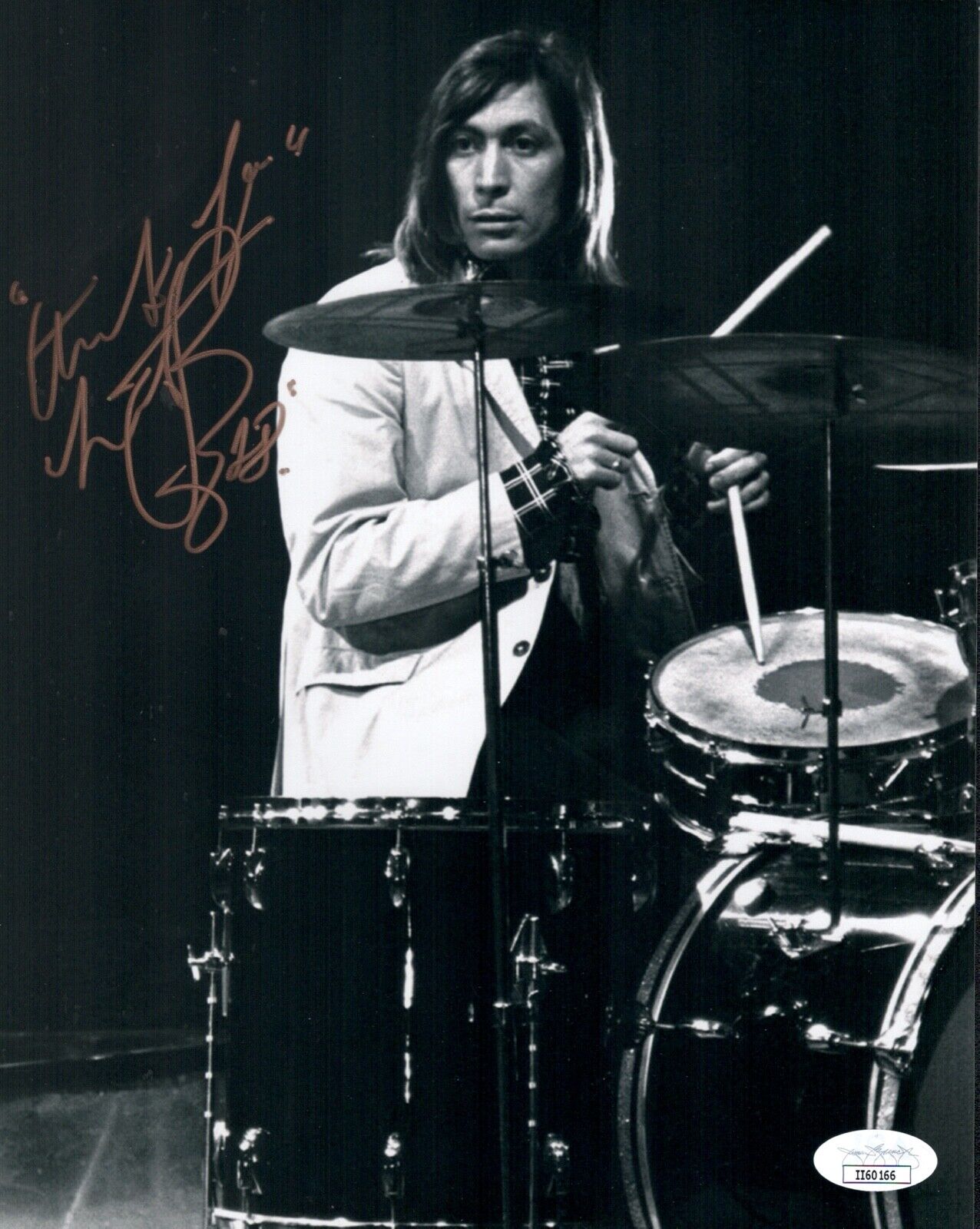 CHARLIE WATTS Signed ROLLING STONES DRUMMER 8x10 Photo Poster painting Autograph JSA COA Cert