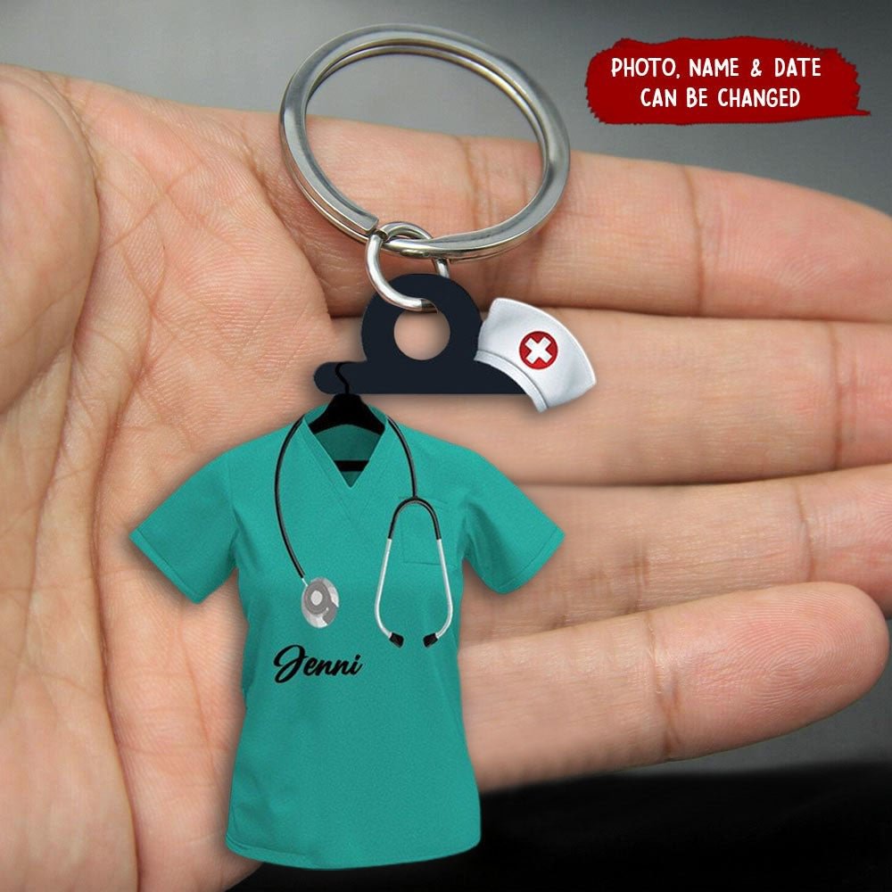 Vangogifts Personalized Nurse Keychain | Gift for nurse Acrylic | Nurses Day Gifts | Gifts for Doctors and Nurses Friends