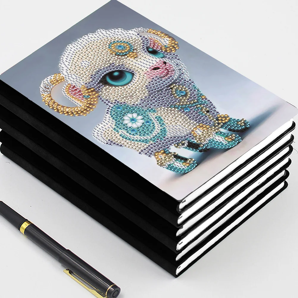 5D Diamond Mosaic Notebook 50 Pages DIY Journal A5 Chinese Zodiac