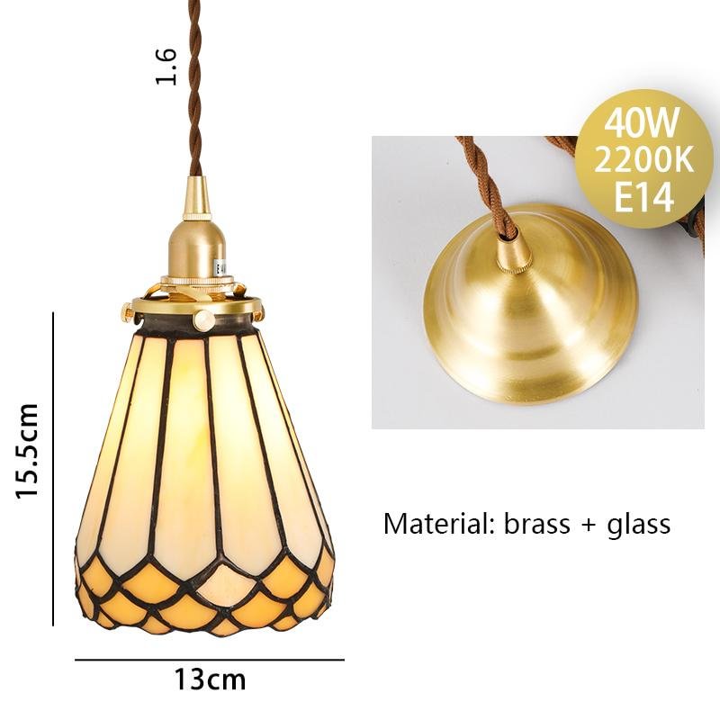 American Vintage Loft Pendant Lights Modern Art Colour Glass Pendant Lamp Vanity Lamp Kitchen Dining Rope Hanging Lamp Luminaria