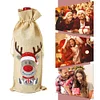 5D DIY Special Shaped Drill Diamond Painting Christmas Deer Wine Bottle Bags Covers Kits