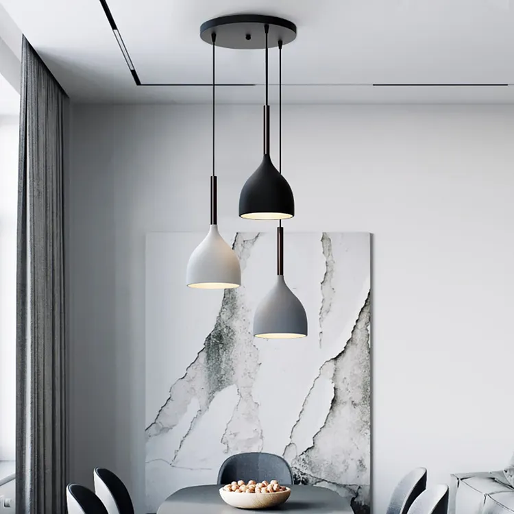 Nordic Wrought Iron Baking Paint Pendant Light