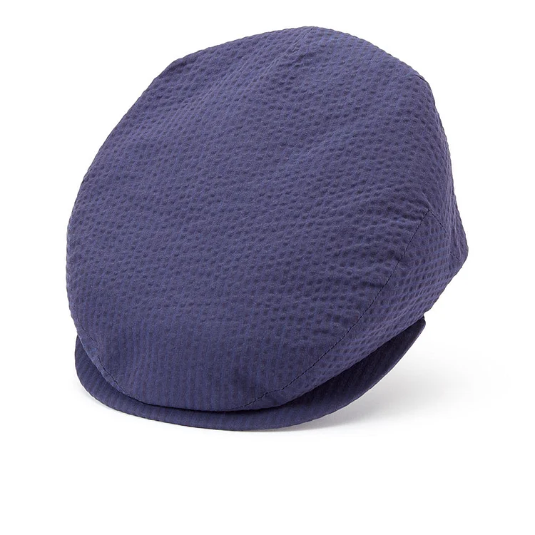 Seersucker Drifter Flat Cap