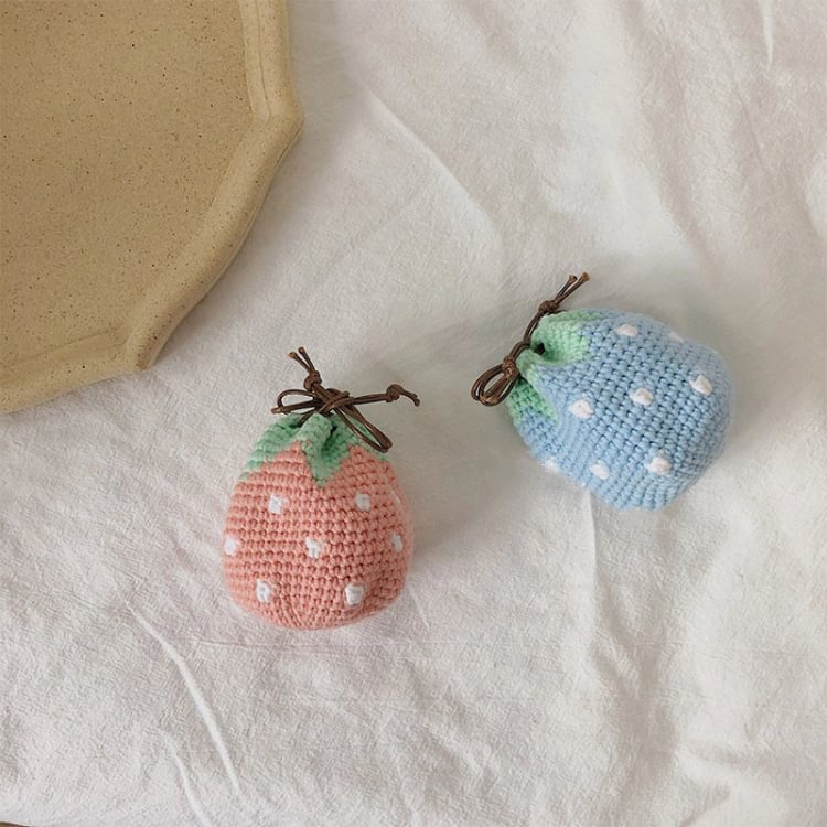 Kawaii Strawberry Mini Purse Crochet Material Kit