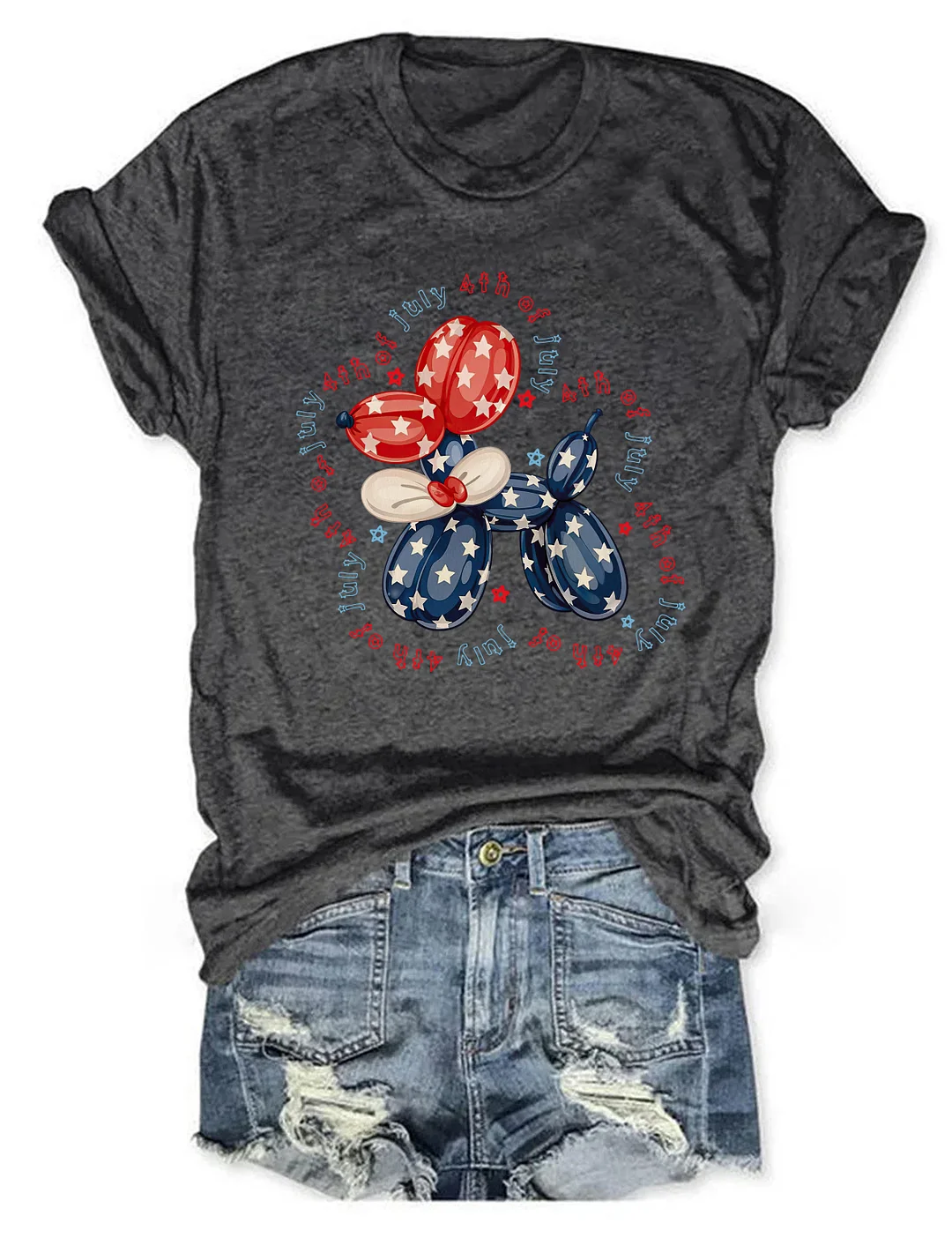 Cute Fourth of July Balloon T-shirt