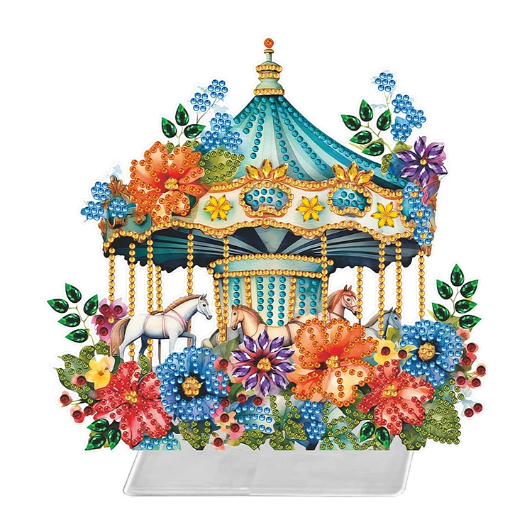 Carousel Special Shaped Diamond Painting Desktop Decorations for Adults Beginner