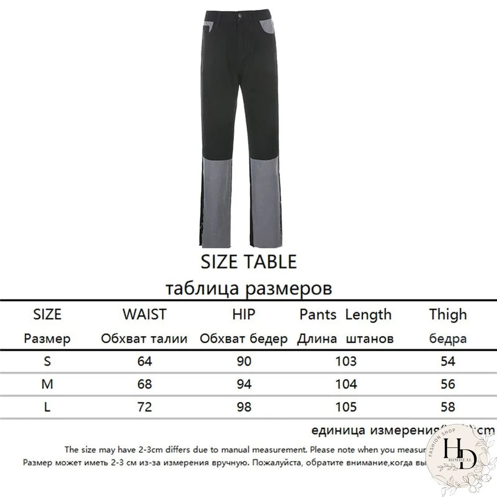 Weekeep Tie Dye Streetwear Fashion Long Jeans Straight Pants 90S Vintage Buttons Fly Cargo Denim Pants Women High Waist Trousers