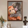 Punch Monkey-Full Round Diamond Painting 30*40CM