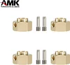 AMK 4Pcs TRX4 Brass Weight 12mm Hex Beadlock Wheel Hubs Heavy Duty Counterweight for 1/10 RC Crawler Cars Sport Defender TRX6 (8mm)