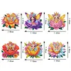 【Clearance Sale】6Pcs Acrylic Flower Elf Diamond Art Refrigerator Magnets Sticker for Beginners