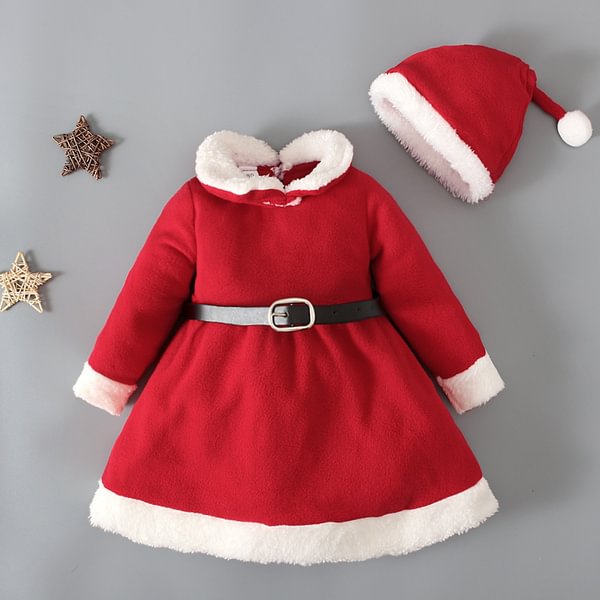 Winter Christmas Dress For Kids Girl Clothes Dress For New Year 2022 Baby Christmas Outfit With Hat 1-5 Years Party Dresses - Shop Trendy Women's Fashion | TeeYours