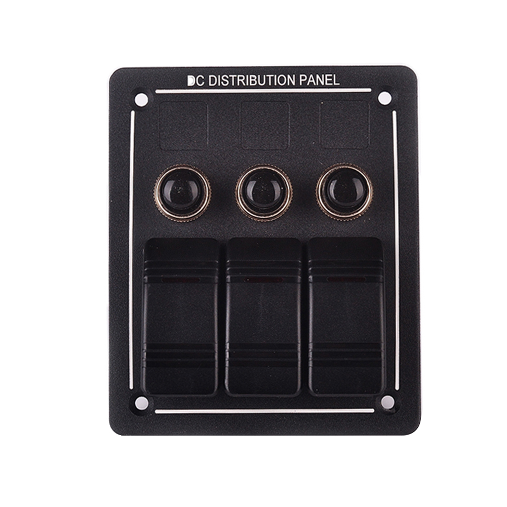 

Waterproof 3 Gang LED Boat Marine Rocker Switch Panel with Circuit Breakers, 501 Original