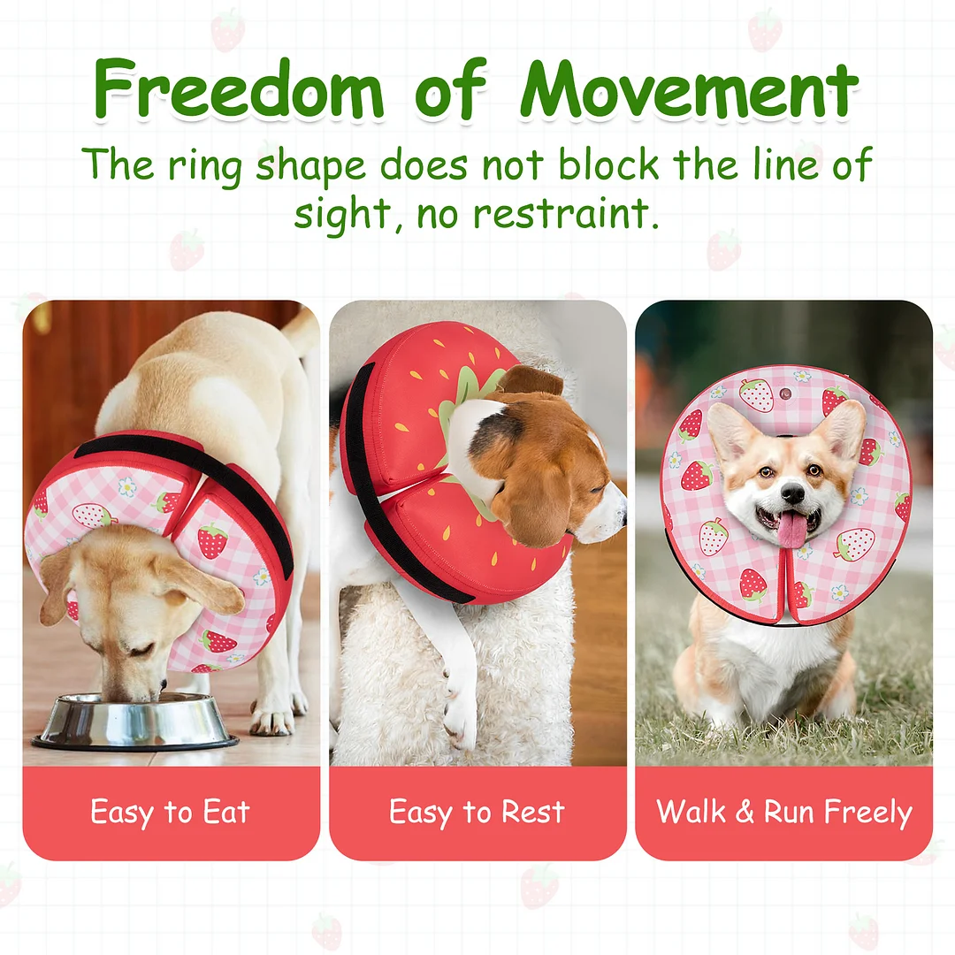 Dog Cone Collar After Surgery,Waterproof Fabric Comfy Pillow,Dog Cone Alternative,Inflatable Dog Collars E Collar Elizabethan Collar for Dogs(XL)