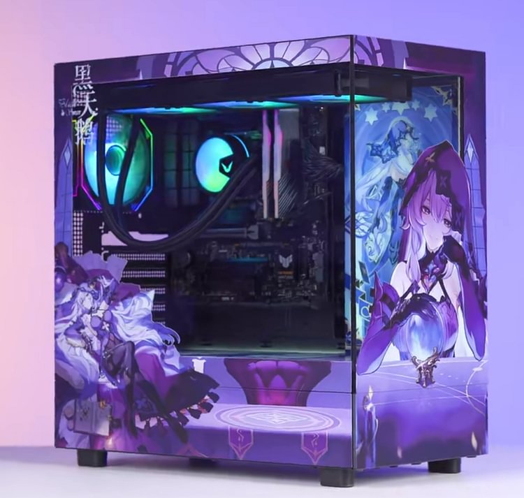 Honkai Star Rail Black Swan Computer Case Themed Chassis (including UV printing on four sides of the chassis + two light boards)