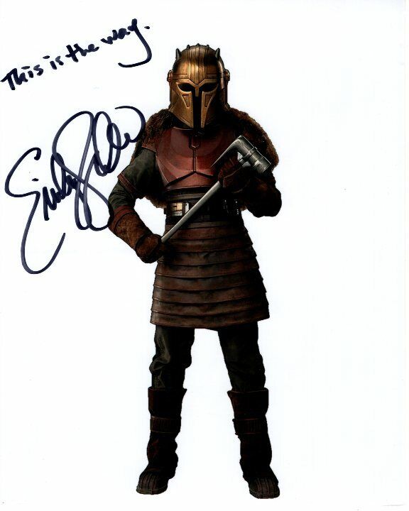 EMILY SWALLOW Signed Autographed STAR WARS THE MANDALORIAN ARMORER Photo Poster painting