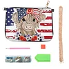 (US Local)Special Shape Highland Yak 5D DIY Diamond Painting Clutch Bag for Women Girls