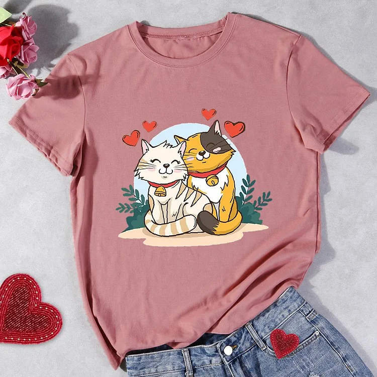 Valentines Day Round Neck T-shirt-Annaletters