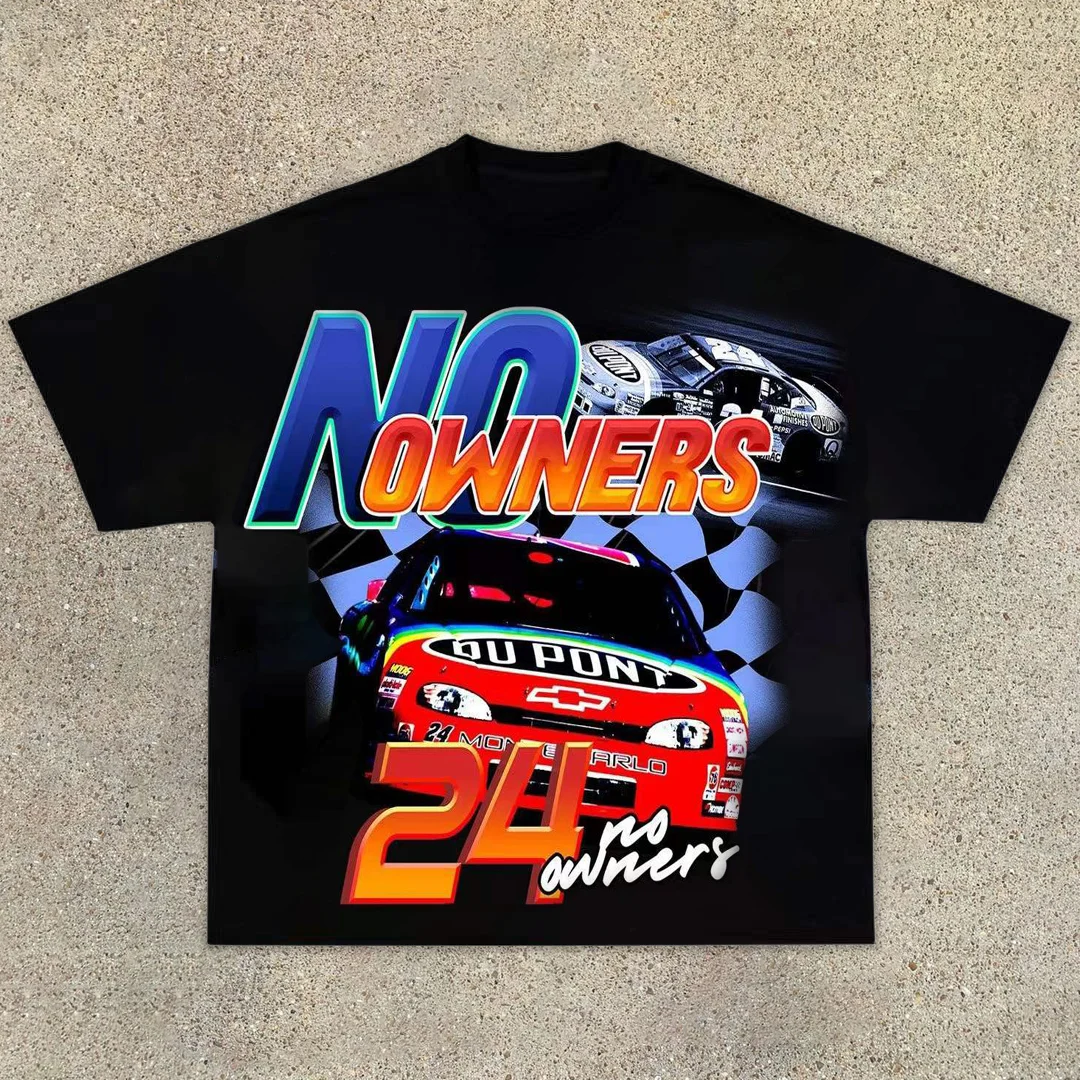 Racer casual street short sleeve T-shirt