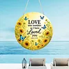 Signe d&rsquo;amour en verset biblique, bricolage 2D plat acrylique 5D &agrave; points de peinture en diamant DIY avec un pendentif en forme de cristal, kits de pendentifs en forme sp&eacute;ciale de diamants en strass, perceuse simple face 25x25cm pour la d&eacute;coration int&eacute;rie