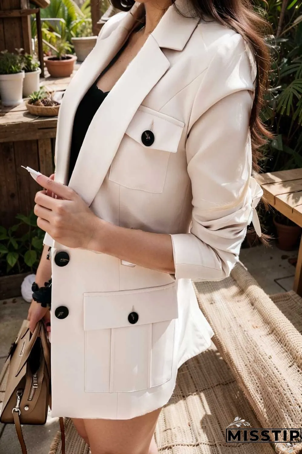 lapel button slim fit long sleeve blazers