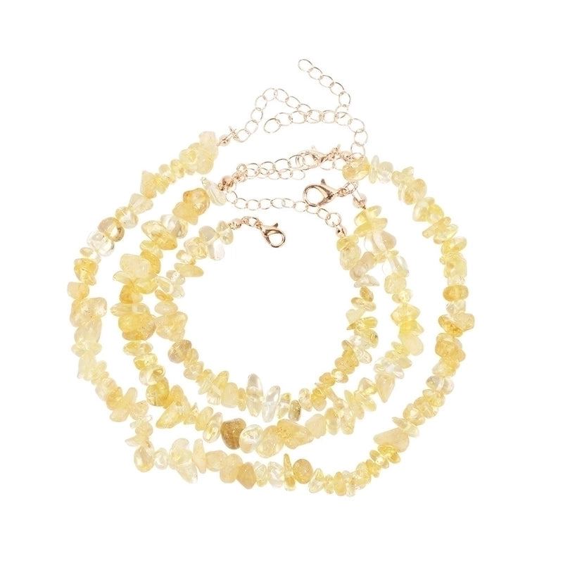 Minimalist Solid Color Natural Stone Bracelets Anklet Necklace