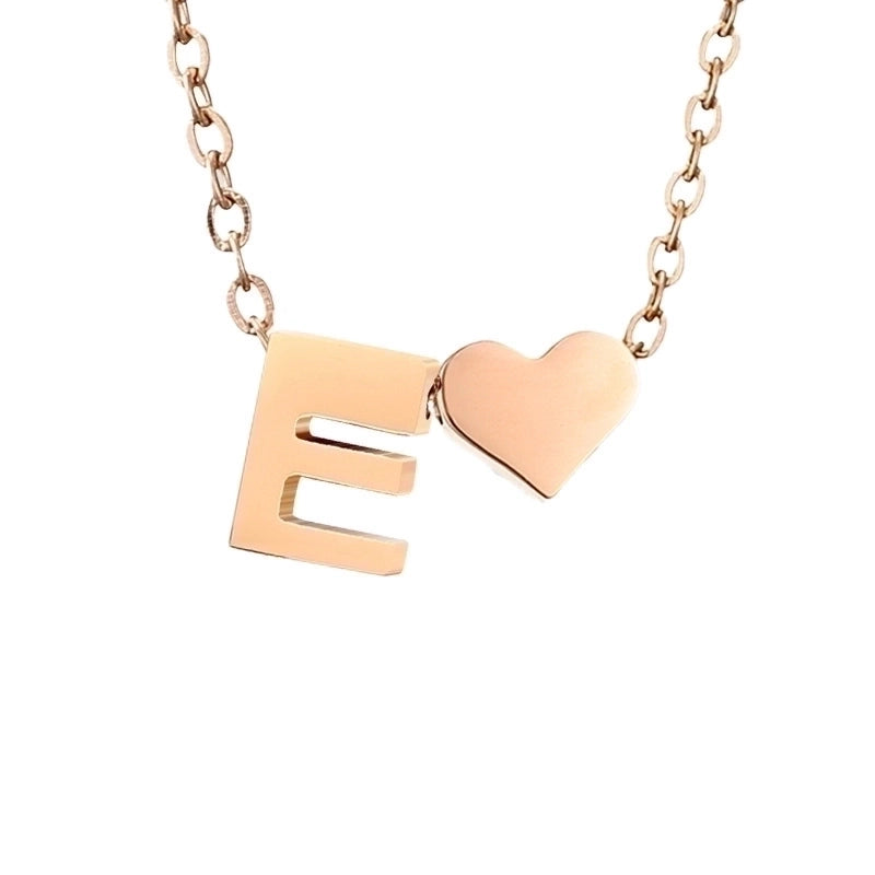 Stainless Steel Titanium Steel 14K Gold Plated Fashion Plating Letter Necklace