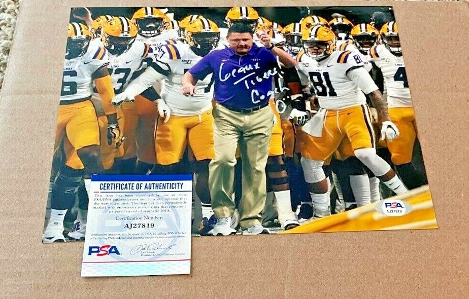 ED ORGERON SIGNED LSU TIGERS 8X10 Photo Poster painting PSA/DNA #5