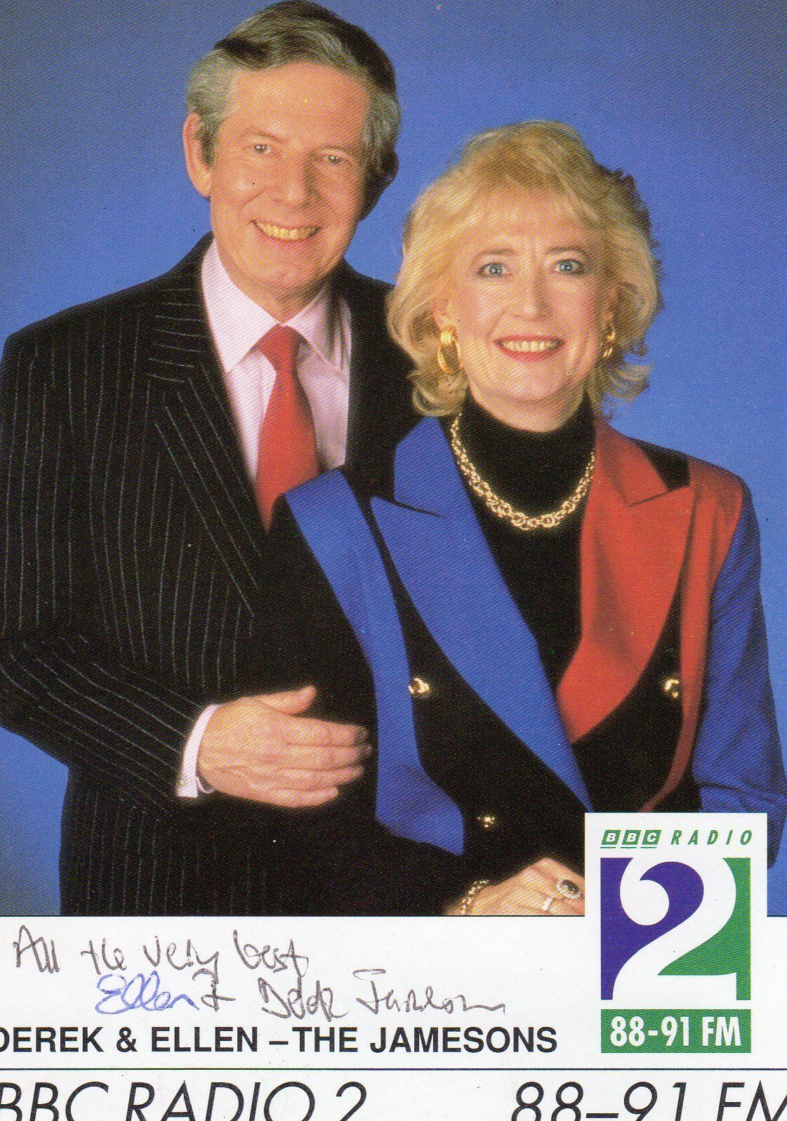 DEREK JAMESON Deceased and ELLEN AUTOGRAPH , RADIO PRESENTERS