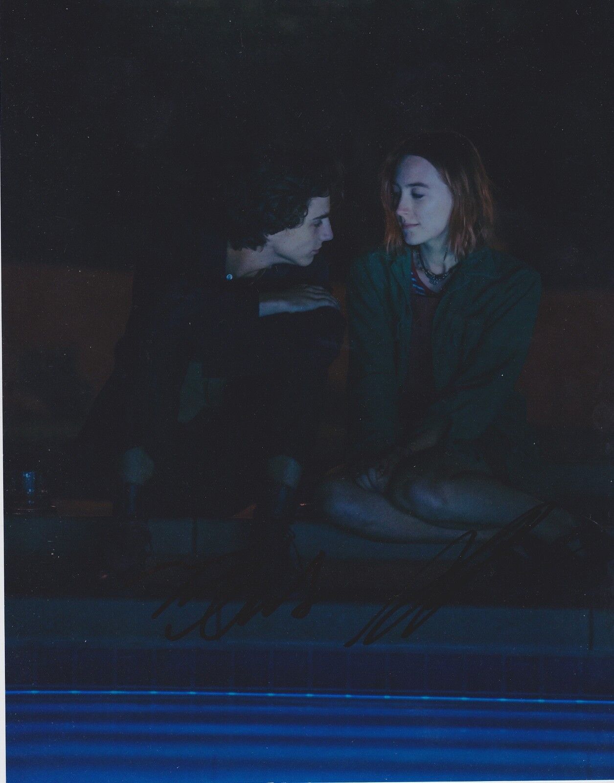 Saoirse Ronan/Timothee Chalamet Signed Lady Bird 10x8 Photo Poster painting AFTAL