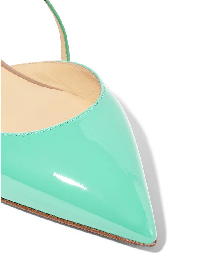 Cyan and Pink Cute Pointy Toe Flats Sandals Vdcoo