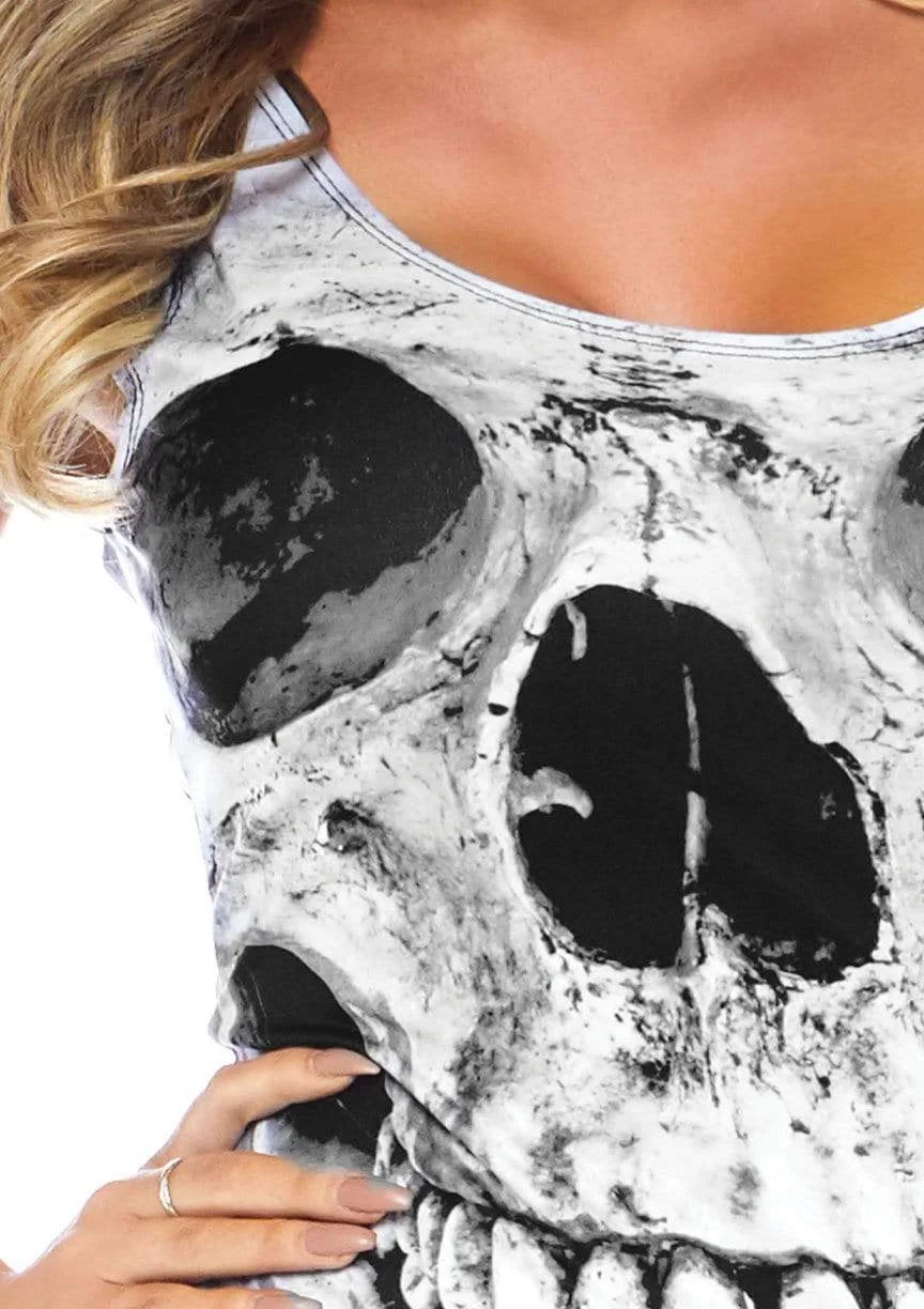 Skeleton Skull Garter Bodycon Mini Dress