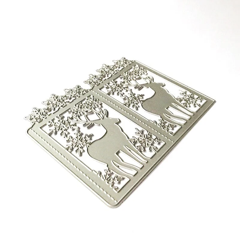 13.2*10.8cm Merry Chirstmas Lantern Dies Scrapbooking Metal Cutting Dies deer For Paper Card making Embossing Stamps and dies