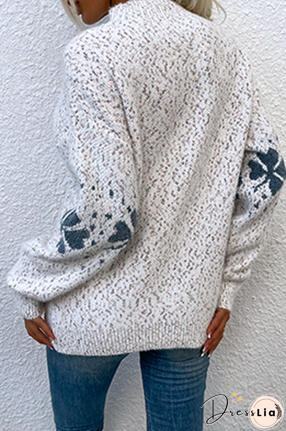 Casual Snowflakes Basic Half A Turtleneck Tops