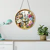 (US Local)Acrylic Fountain Flowers DIY Hanging Diamond Art Kits Wall Door Decor