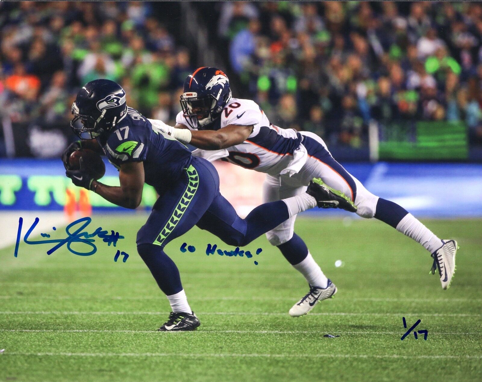 Kevin Smith 8x10 Photo Poster painting Autographed Signed AUTO INSCR #'d 1/17 Seattle Seahawks