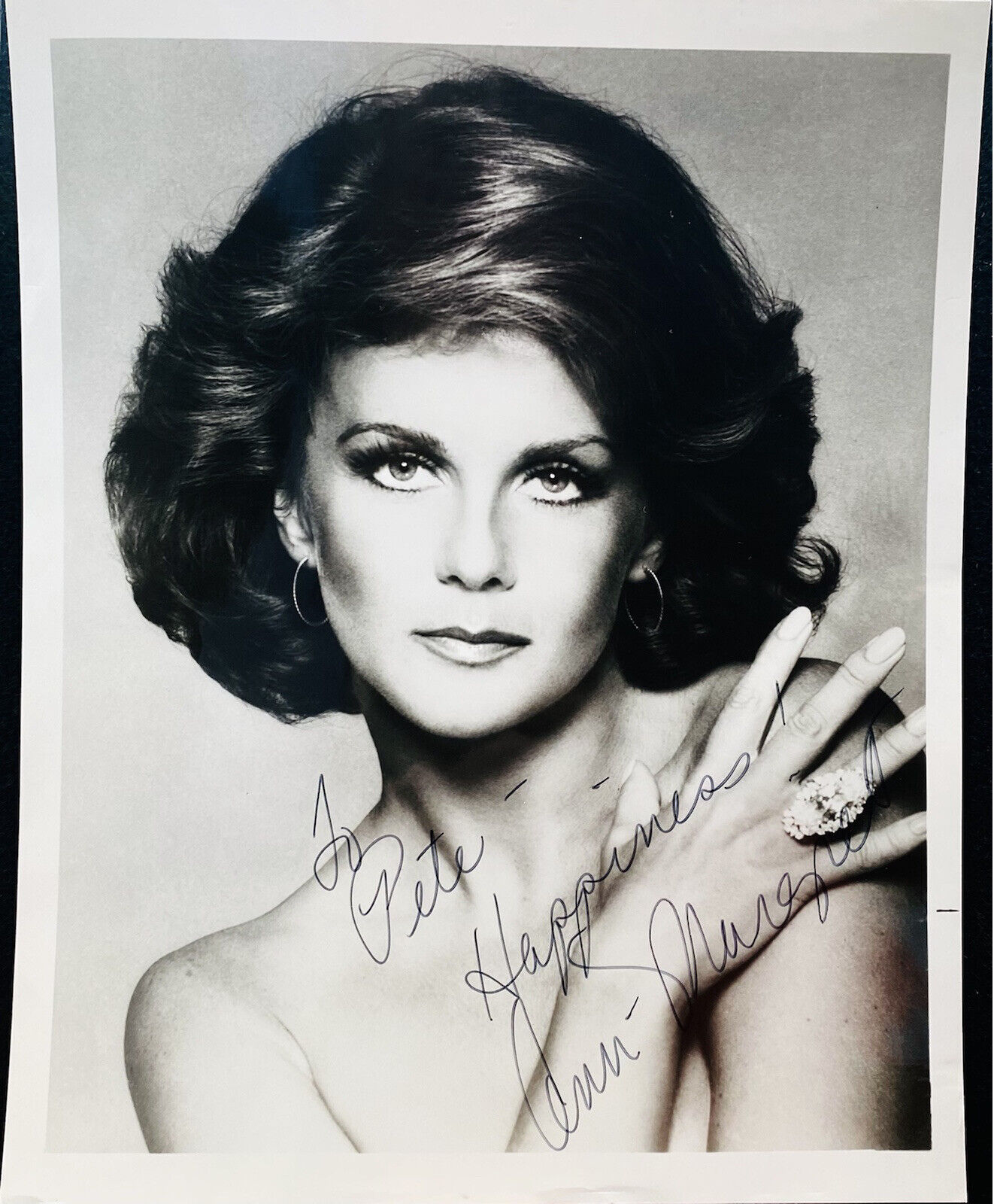 Vintage B&W 8x10 Photo Poster paintinggraph Ann Margaret Hand Signed Autographed Picture HOT