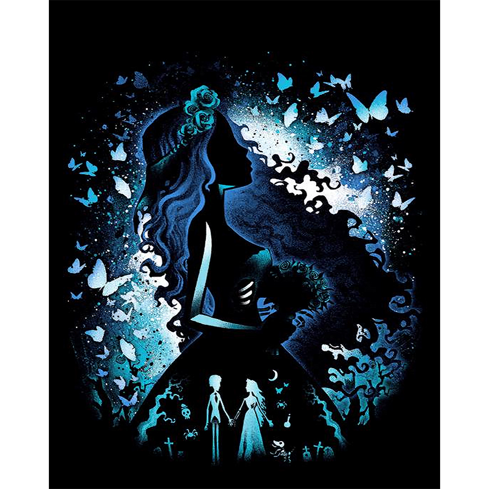 American Dreamcatcher - Zombie Bride Silhouette-Paint by Numbers-30*40cm/40*50cm
