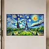 Tour Eiffel &agrave; la nuit &eacute;toil&eacute;e drill ronde peinture diamant-70 * 40cm (grande taille)