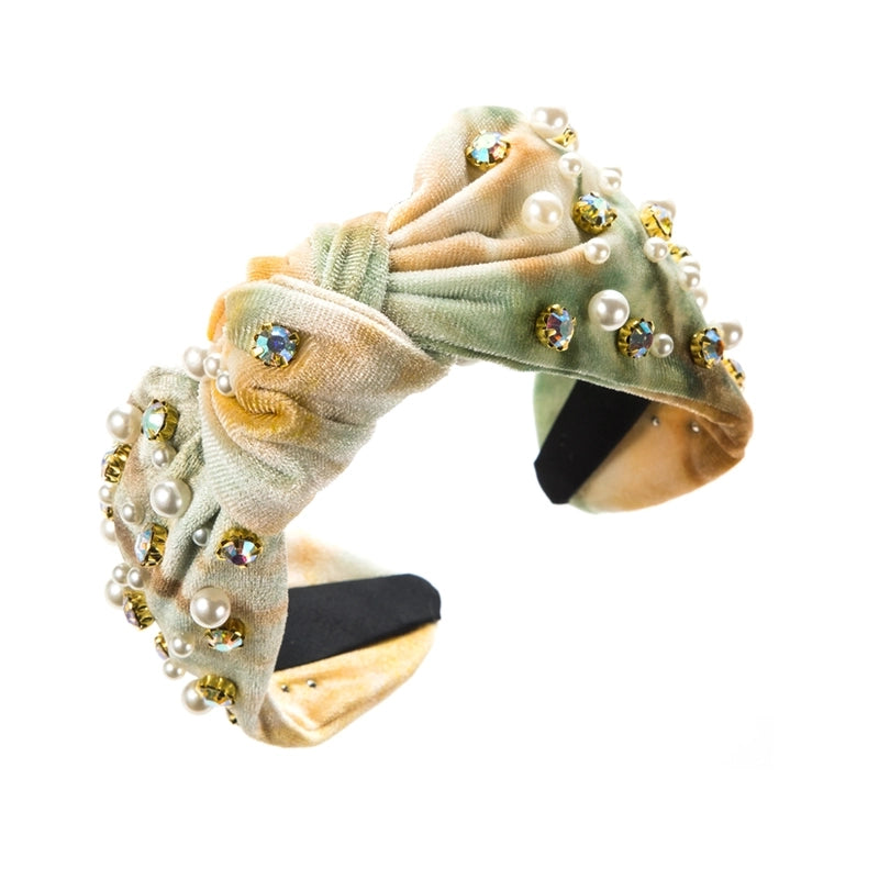 Women’s Casual Vacation Classic Style Color Block Alloy Rhinestone Glass Inlay Rhinestones Hair Band