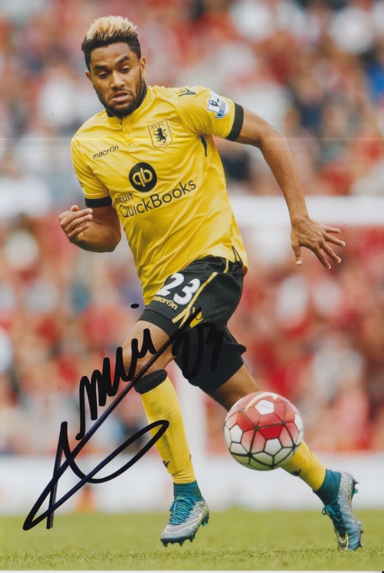 ASTON VILLA HAND SIGNED JORDAN AMAVI 6X4 Photo Poster painting 1.