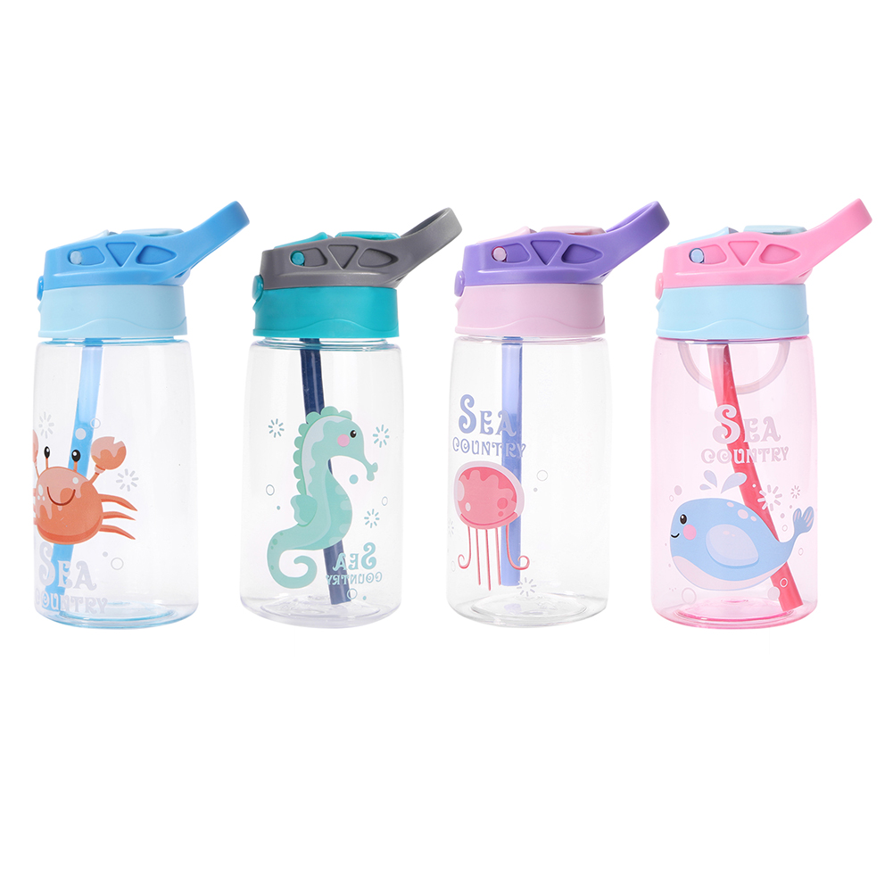 

480ml Children Portable Cartoon Kettle w/ Leak-Proof Straw Sports Sippy Cup, 501 Original