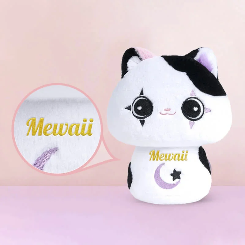 MeWaii® Mushroom Family Star Cat Kawaii Plush Pillow Squish Toy
