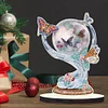 DIY Butterfly Crystal Ball Diamond Painting Single-sided Wooden Desktop Ornaments