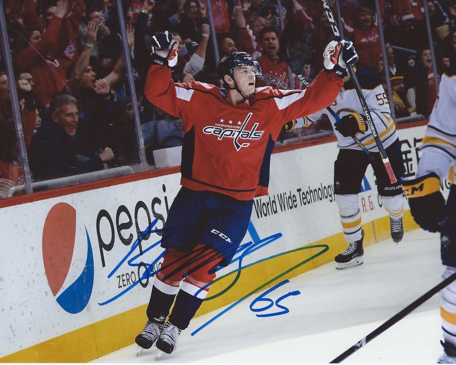 Andre Burakovsky Signed 8x10 Photo Poster painting Washington Capitals Autographed COA D