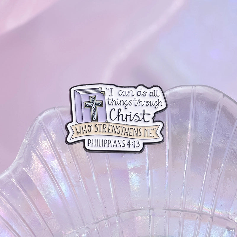 Cartoon Style Pin Book Letter Heart Shape Alloy Stoving Varnish Unisex Brooches