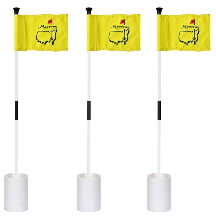 3ft mini Golf Flagstick for Backyard Golf Putting Green, 3-pack