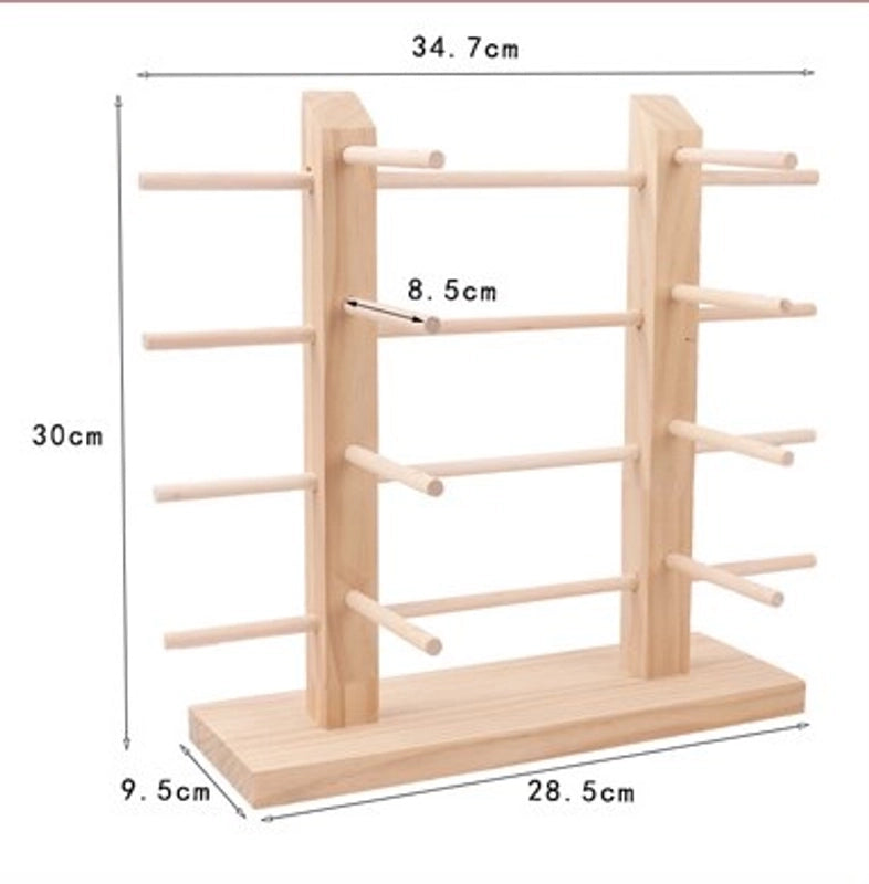 Minimalist Solid Color Solid Wood Patchwork Jewelry Rack