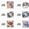 (US Only)6PCS DIY Diamond Art Greeting Cards Birthday Theme Congratulations Cards & Gifts