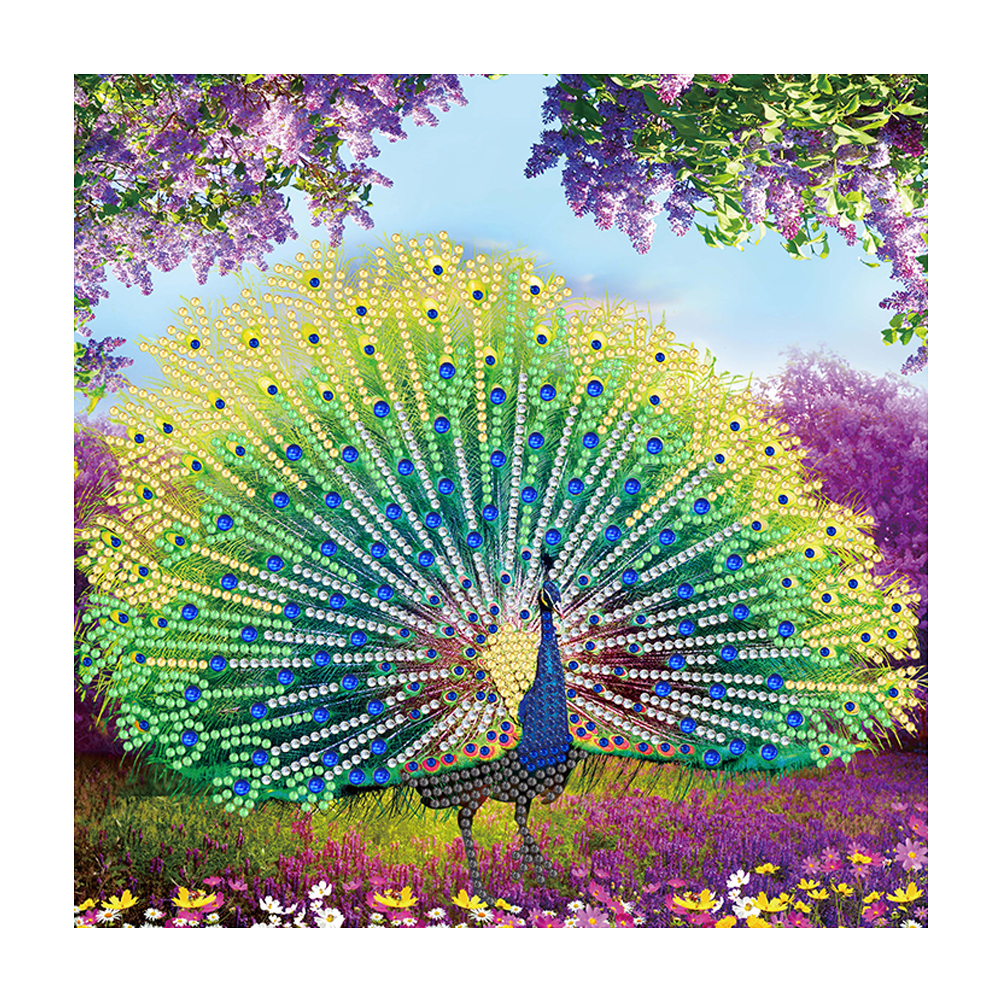

Peacock - Special Shaped Diamond Painting - 30*30CM, 501 Original