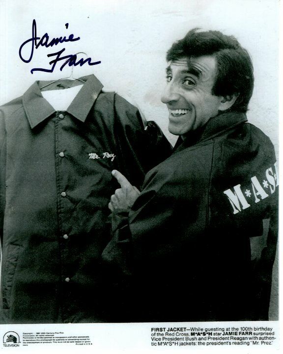 JAMIE FARR signed autographed M*A*S*H PRESIDENT RONALD REAGAN RED CROSS Photo Poster painting